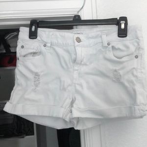 White Jean Shorts